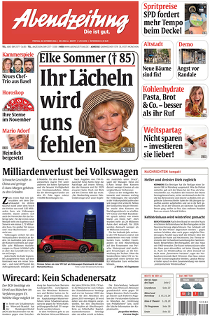 Titelseite von Abendzeitung München heute - Regionale Zeitungen