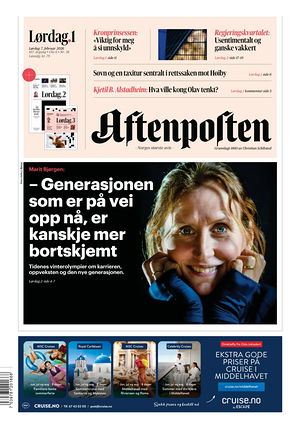 Prima pagina Aftenposten di oggi - Quotidiano estero