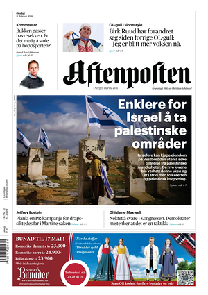 Prima pagina Aftenposten di oggi - Quotidiano estero