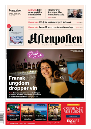 Prima pagina Aftenposten di oggi - Quotidiano estero
