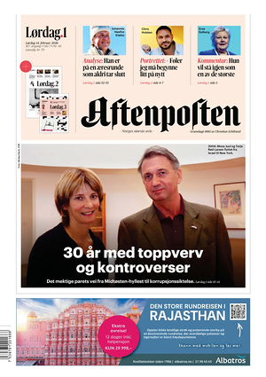 Prima pagina Aftenposten di oggi - Quotidiano estero
