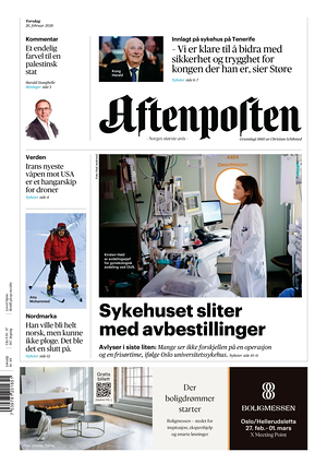 Prima pagina Aftenposten di oggi - Quotidiano estero