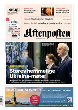 Prima pagina Aftenposten di oggi - Quotidiano estero