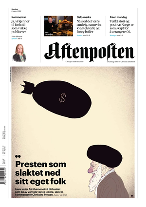 Prima pagina Aftenposten di oggi - Quotidiano estero