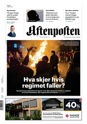 Prima pagina Aftenposten di oggi - Quotidiano estero