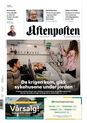 Prima pagina Aftenposten di oggi - Quotidiano estero