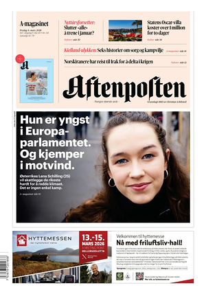 Prima pagina Aftenposten di oggi - Quotidiano estero