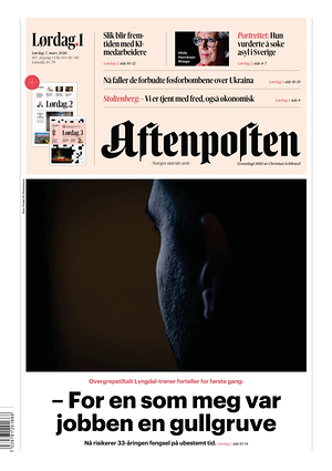 Prima pagina Aftenposten di oggi - Quotidiano estero