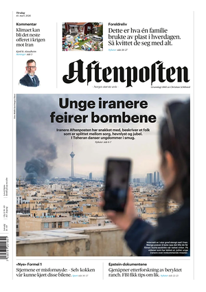 Prima pagina Aftenposten di oggi - Quotidiano estero