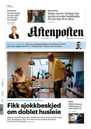 Prima pagina Aftenposten di oggi - Quotidiano estero