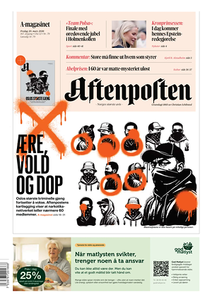 Prima pagina Aftenposten di oggi - Quotidiano estero