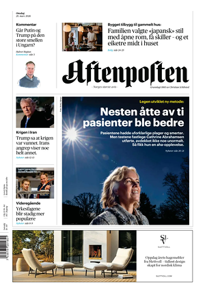 Prima pagina Aftenposten di oggi - Quotidiano estero