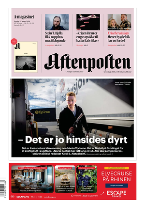 Prima pagina Aftenposten di oggi - Quotidiano estero