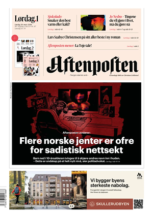Prima pagina Aftenposten di oggi - Quotidiano estero