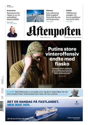 Prima pagina Aftenposten di oggi - Quotidiano estero