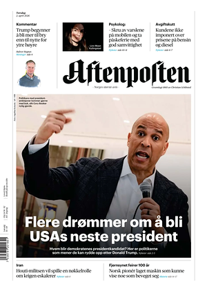 Prima pagina Aftenposten di oggi - Quotidiano estero