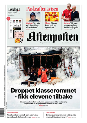 Prima pagina Aftenposten di oggi - Quotidiano estero
