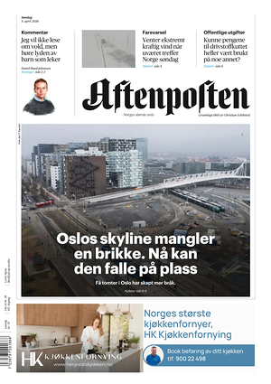 Prima pagina Aftenposten di oggi - Quotidiano estero