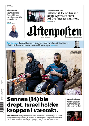 Prima pagina Aftenposten di oggi - Quotidiano estero