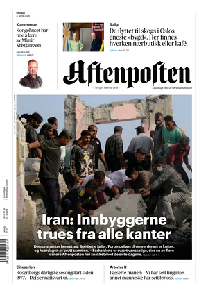 Prima pagina Aftenposten di oggi - Quotidiano estero