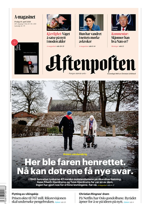 Prima pagina Aftenposten di oggi - Quotidiano estero