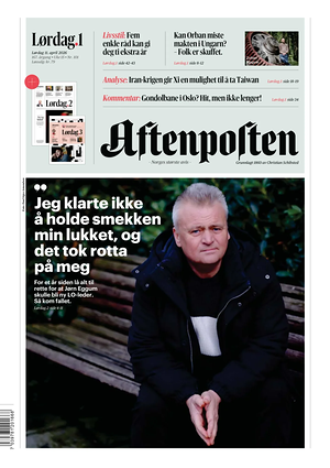 Prima pagina Aftenposten di oggi - Quotidiano estero
