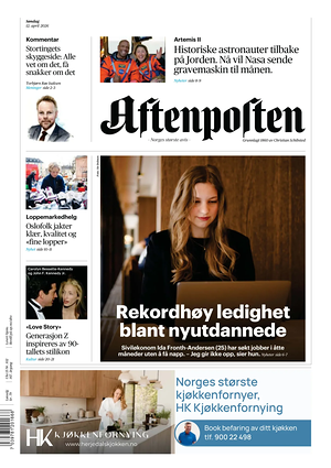 Prima pagina Aftenposten di oggi - Quotidiano estero