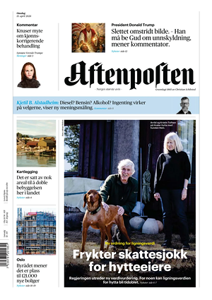 Prima pagina Aftenposten di oggi - Quotidiano estero