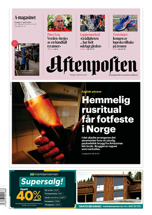 Prima pagina Aftenposten di oggi - Quotidiano estero