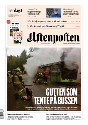 Prima pagina Aftenposten di oggi - Quotidiano estero