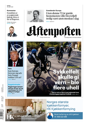 Prima pagina Aftenposten di oggi - Quotidiano estero