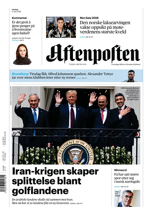 Prima pagina Aftenposten di oggi - Quotidiano estero