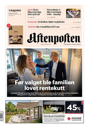 Prima pagina Aftenposten di oggi - Quotidiano estero