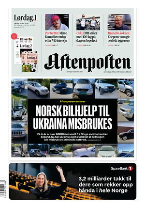 Prima pagina Aftenposten di oggi - Quotidiano estero