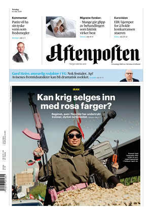 Prima pagina Aftenposten di oggi - Quotidiano estero