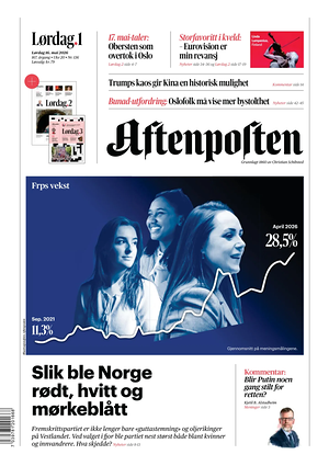Prima pagina Aftenposten di oggi - Quotidiano estero