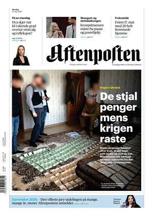 Prima pagina Aftenposten di oggi - Quotidiano estero
