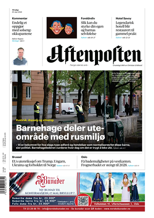 Prima pagina Aftenposten di oggi - Quotidiano estero