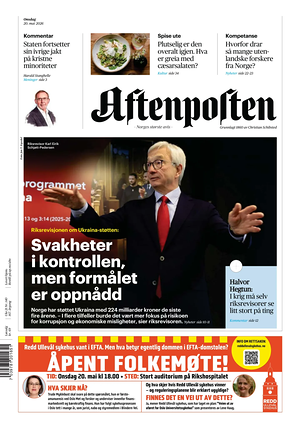 Prima pagina Aftenposten di oggi - Quotidiano estero