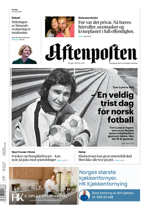 Prima pagina Aftenposten di oggi - Quotidiano estero