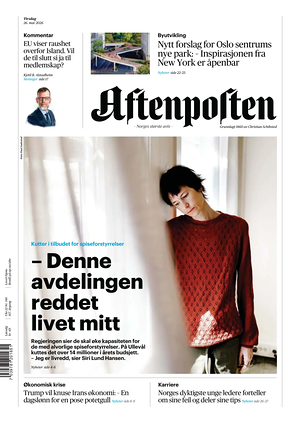 Prima pagina Aftenposten di oggi - Quotidiano estero