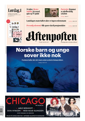 Prima pagina Aftenposten di oggi - Quotidiano estero