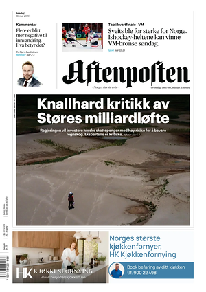 Prima pagina Aftenposten di oggi - Quotidiano estero