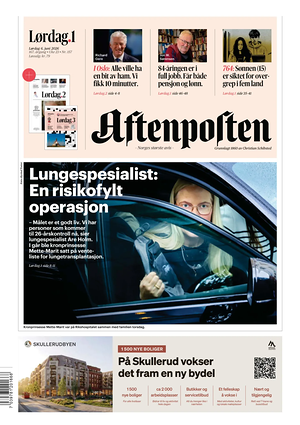 Prima pagina Aftenposten di oggi - Quotidiano estero