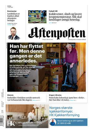 Prima pagina Aftenposten di oggi - Quotidiano estero