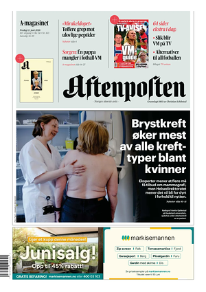 Prima pagina Aftenposten di oggi - Quotidiano estero