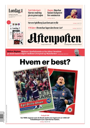Prima pagina Aftenposten di oggi - Quotidiano estero