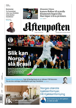 Prima pagina Aftenposten di oggi - Quotidiano estero