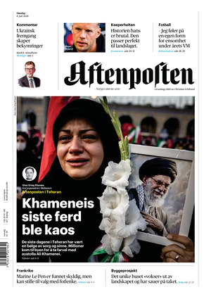 Prima pagina Aftenposten di oggi - Quotidiano estero