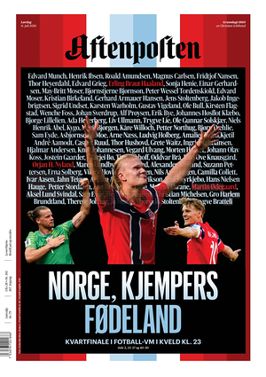Prima pagina Aftenposten di oggi - Quotidiano estero